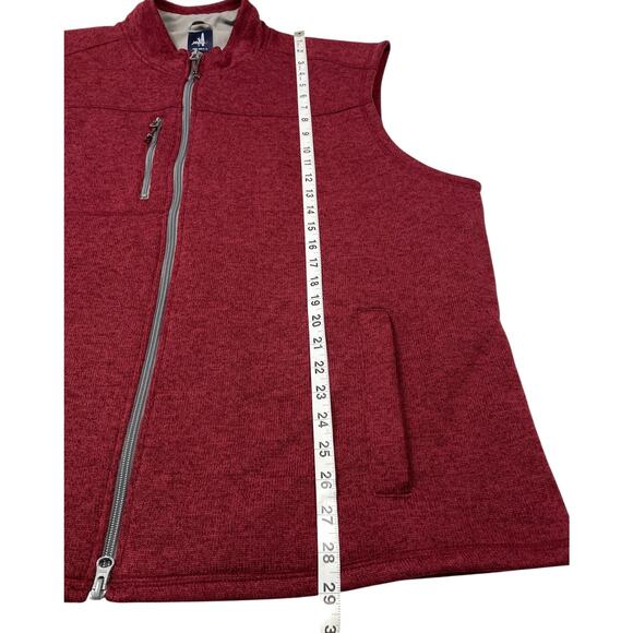 johnnie-O Men's Wes Full Zip Vest Malibu Red XXL Outdoors Gorpcore - Picture 13 of 13